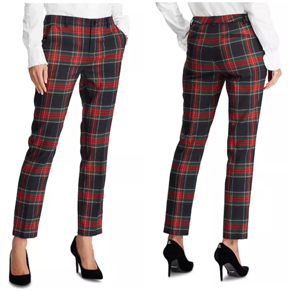 Lauren Ralph Lauren Tartan Plaid Straight Leg Dress Pants - Womens 12